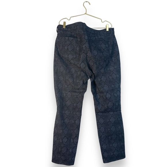 NYDJ Skinny Jeans 18W Womens Black Snake Skin Print Lift Tuck Tech 0268 - Picture 5 of 6